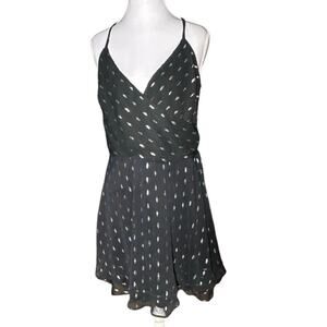 Lily Rose XL Semi Formal Black Spaghetti Strap V-Neck Mini Holiday Party Dress